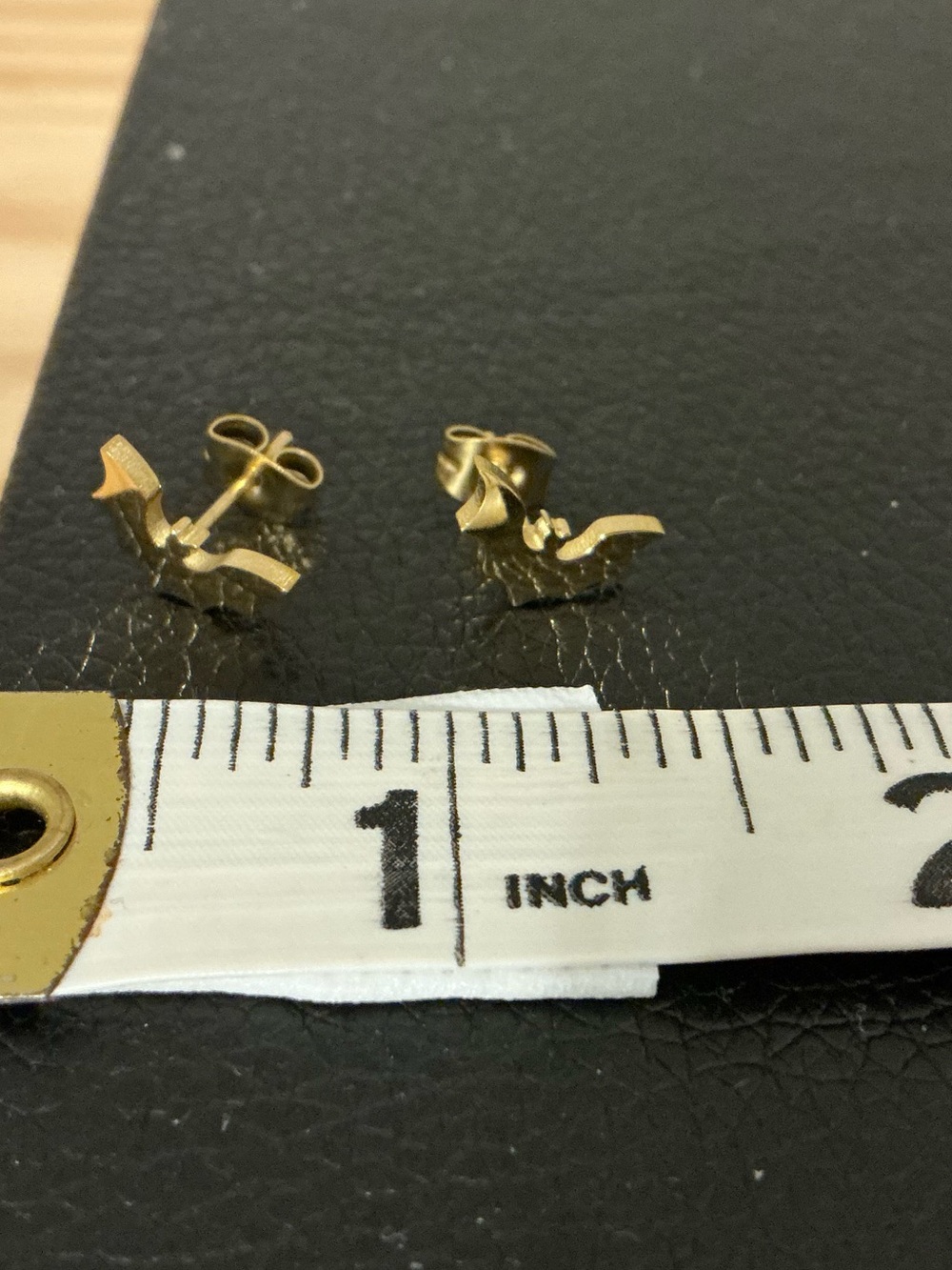 Halloween Bundle-Gold Tone Ghost Necklace and Tiny Bat Stud Ear Rings